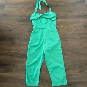 NWOT Sold Out 50s Pinup Lindy Bop Mint Green Capri Halter Catsuit S